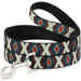 Dog Leash - Geometric Diamonds Grays/Red/Turquoise Dog Leashes Buckle-Down   