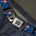 BD Wings Logo CLOSE-UP Full Color Black Silver Seatbelt Belt - Australia Flags Webbing Seatbelt Belts Buckle-Down   