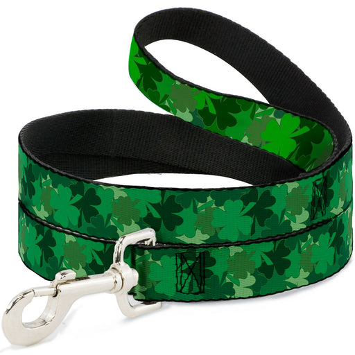 Dog Leash - St. Pat's Stacked Shamrocks Greens Dog Leashes Buckle-Down   