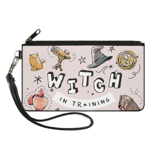 Canvas Zipper Wallet - SMALL - Harry Potter WITCH IN TRAINING Collage Light Pink Canvas Zipper Wallets The Wizarding World of Harry Potter   