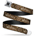 BD Wings Logo CLOSE-UP Black/Silver Seatbelt Belt - Western WHISKEY Heart Repeat Browns/Tan Webbing Seatbelt Belts Buckle-Down   