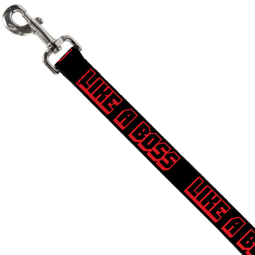 Dog Leash - LIKE A BOSS Black/Red Dog Leashes Buckle-Down   