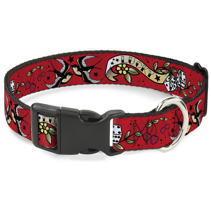 Plastic Clip Collar - Lucky Red Plastic Clip Collars Buckle-Down   