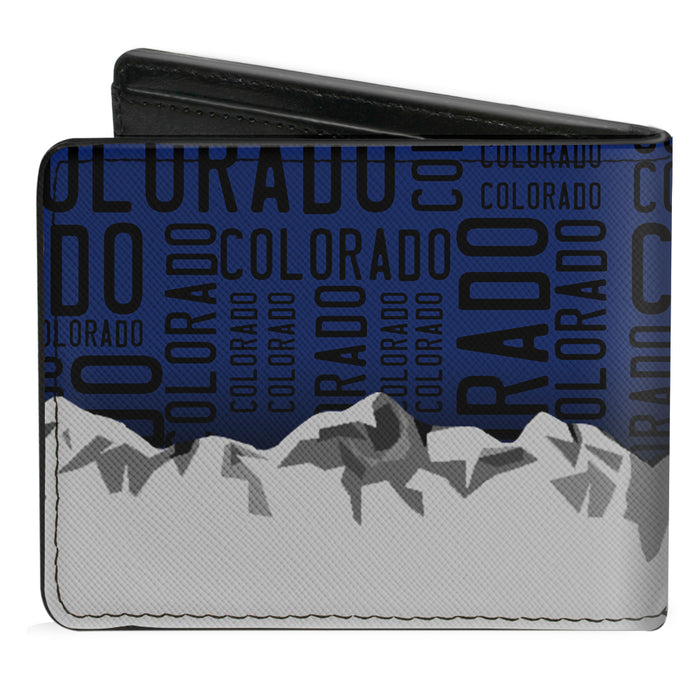 Bi-Fold Wallet - Colorado Logo Mountains Text Blue Black Bi-Fold Wallets Buckle-Down   