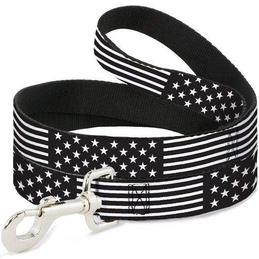 Dog Leash - Americana Stars & Stripes2 Black/White Dog Leashes Buckle-Down   