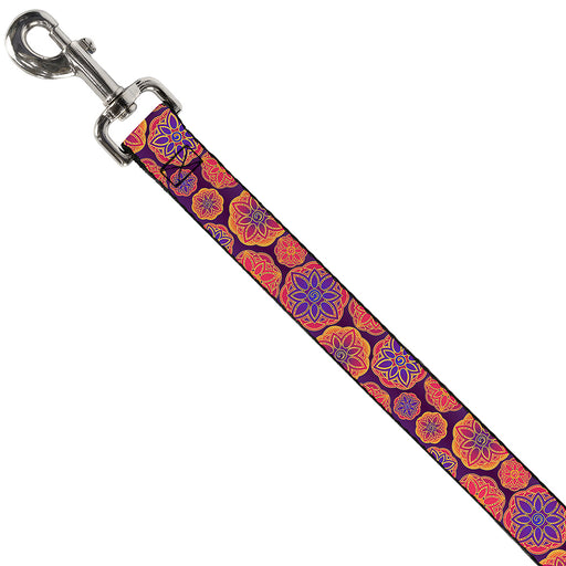 Dog Leash - Boho Mandala Purples/Oranges/Pinks Dog Leashes Buckle-Down   