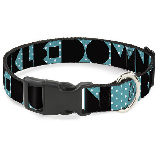 Plastic Clip Collar - BUCKLE-DOWN Shapes Dot Turquoise/White/Black Plastic Clip Collars Buckle-Down   
