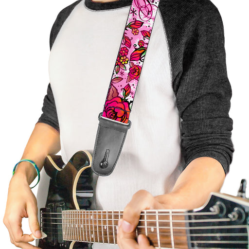 Guitar Strap - Born to Blossom Pink Guitar Straps Buckle-Down   