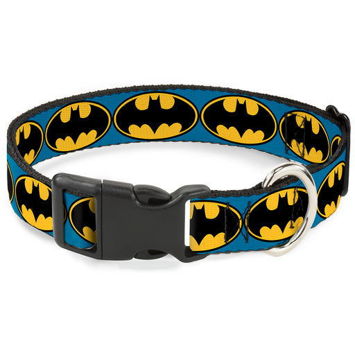 Plastic Clip Collar - Bat Signal-3 Blue/Black/Yellow Plastic Clip Collars DC Comics   