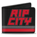 Bi-Fold Wallet - RIP CITY Stripe Mesh Black Gray Red Bi-Fold Wallets Buckle-Down   