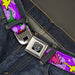 BD Wings Logo CLOSE-UP Full Color Black Silver Seatbelt Belt - Dinosaur Cartoon Webbing Seatbelt Belts Buckle-Down   