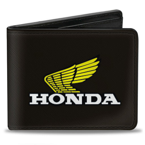 Bi-Fold Wallet - HONDA Motorcycle Black Yellow White Bi-Fold Wallets Honda Motorsports   