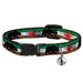 Cat Collar Breakaway - Cali Bear Silhouette & Star CALIFORNIA REPUBLIC Green White Brown Black Red Breakaway Cat Collars Buckle-Down   