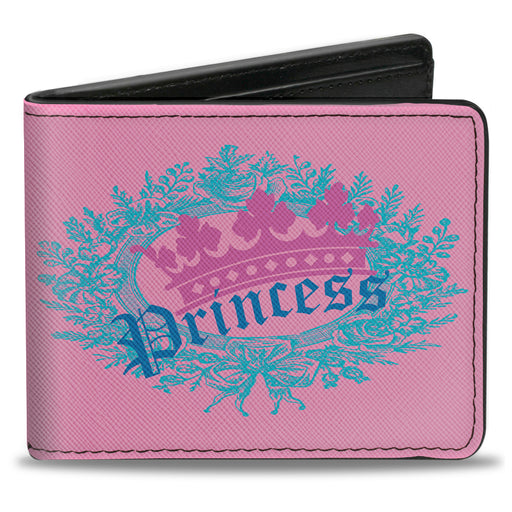 Bi-Fold Wallet - Crown Princess Oval Pink Turquoise Bi-Fold Wallets Buckle-Down   