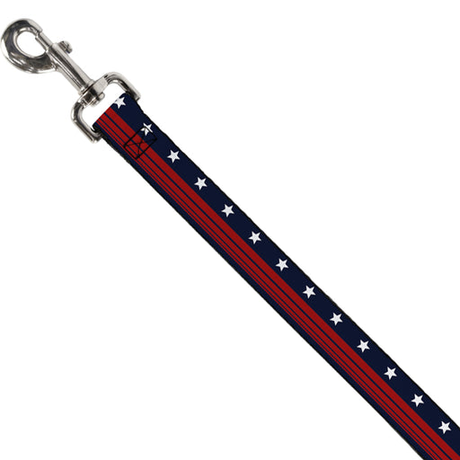 Dog Leash - Americana Stars & Stripes4 Blue/White/Red Dog Leashes Buckle-Down   