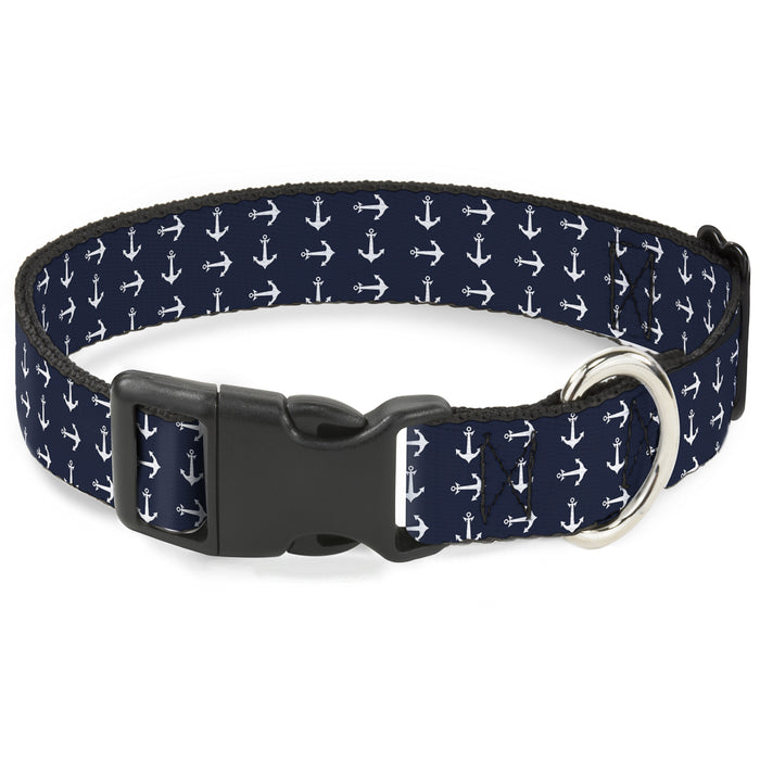 Plastic Clip Collar - Anchors Navy/White Plastic Clip Collars Buckle-Down   