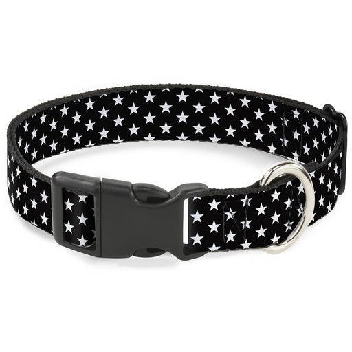 Plastic Clip Collar - Mini Stars3 Black/White Plastic Clip Collars Buckle-Down   