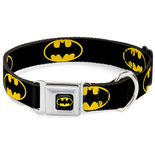 Buckle-Down Batman Shield Yellow Pet Collar - Small