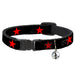 Cat Collar Breakaway - Star Black Red Breakaway Cat Collars Buckle-Down   