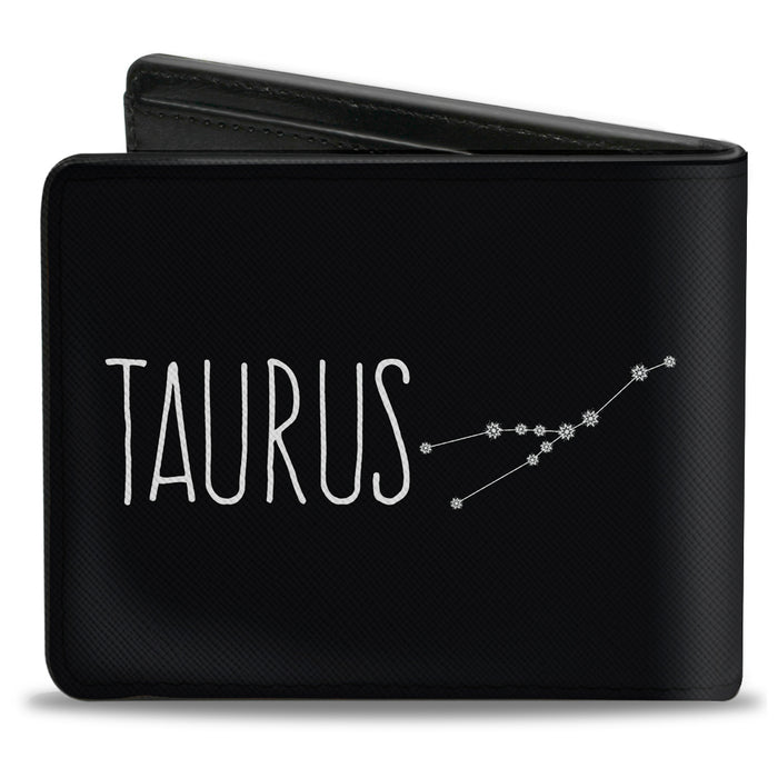 Bi-Fold Wallet - Zodiac TAURUS Constellation Black White Bi-Fold Wallets Buckle-Down   