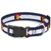 Plastic Clip Collar - Colorado Flag/Fisher Weathered Plastic Clip Collars Buckle-Down   