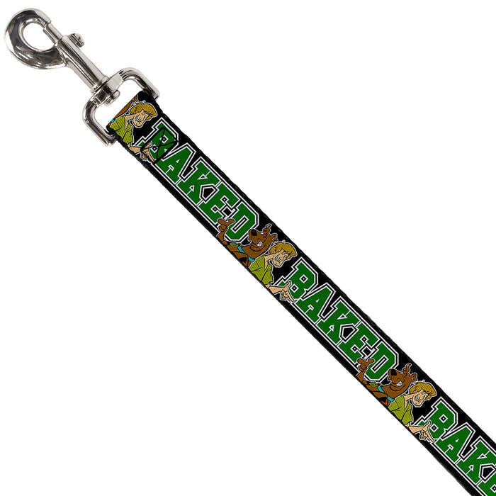 Dog Leash - Scooby Doo & Shaggy Pose/BAKED Black/Green Dog Leashes Scooby Doo   