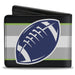 Bi-Fold Wallet - Football Helmet Stripe2 Black Neon Green Silver White Blue Bi-Fold Wallets Buckle-Down   