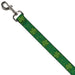 Dog Leash - St. Pat's Clovers Scattered2 Outline/Solid Greens Dog Leashes Buckle-Down   
