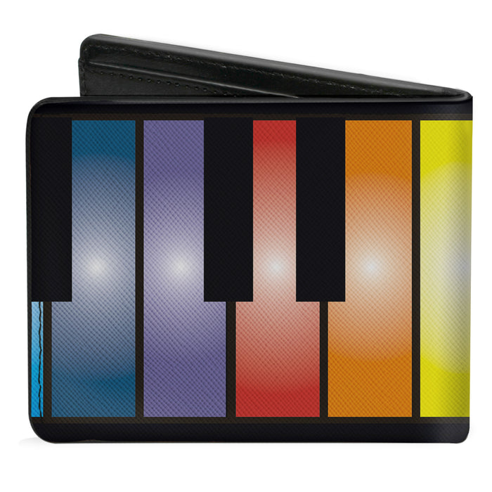 Bi-Fold Wallet - Piano Keys Rainbow Bi-Fold Wallets Buckle-Down   