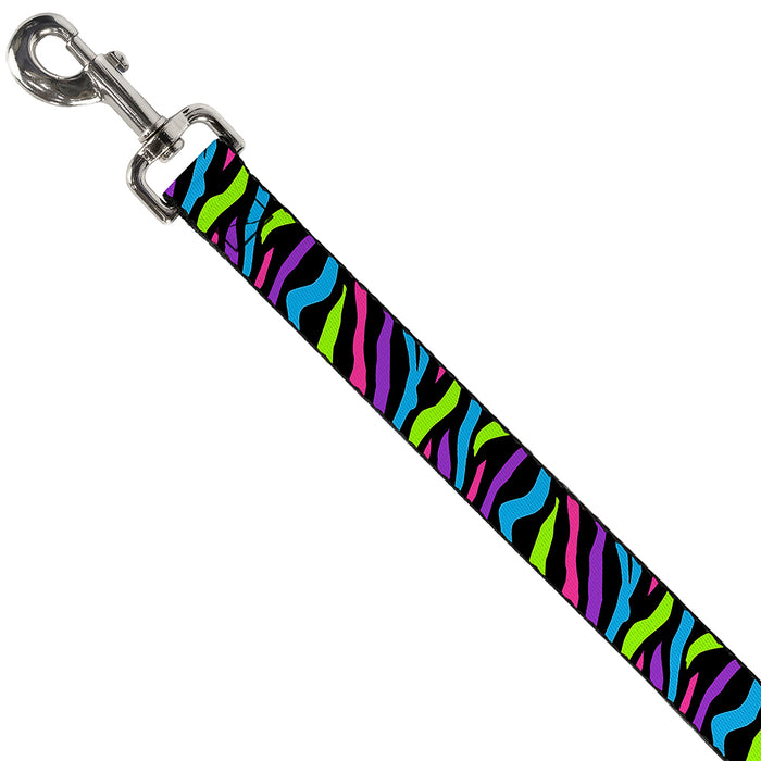 Dog Leash - Zebra Black/Blue/Green/Pink/Purple Dog Leashes Buckle-Down   
