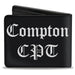 Bi-Fold Wallet - COMPTON-CPT Black White Bi-Fold Wallets Buckle-Down   