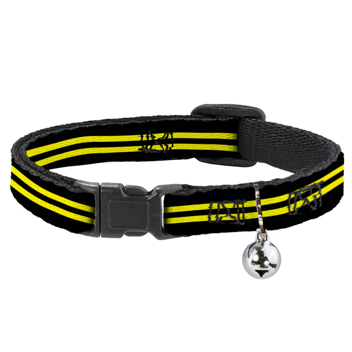 Cat Collar Breakaway - Stripe Black Yellow Breakaway Cat Collars Buckle-Down   