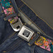 BD Wings Logo CLOSE-UP Full Color Black Silver Seatbelt Belt - Honor Pink Webbing Seatbelt Belts Buckle-Down   