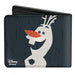 Bi-Fold Wallet - Frozen II WE ARE ALL IN SEARCH OF SOMETHING + Olaf Pose Woodcut Black Red White Bi-Fold Wallets Disney   