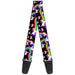 Guitar Strap - Unicorns Rainbow Swirl Black Guitar Straps Buckle-Down   