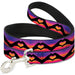 Dog Leash - Hand Heart Silhouette Ombre Purples/Orange/Pinks Dog Leashes Buckle-Down   