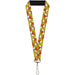 Lanyard - 1.0" - Fox Face Scattered Warm Olive Lanyards Buckle-Down   