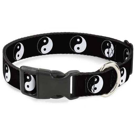Plastic Clip Collar - Yin Yang Symbol Black/White Plastic Clip Collars Buckle-Down   