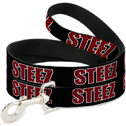 Dog Leash - STEEZ Black/Checker Black/Red Dog Leashes Buckle-Down   