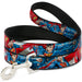 Dog Leash - Superman Action Poses/Stars & Stripes Dog Leashes DC Comics   
