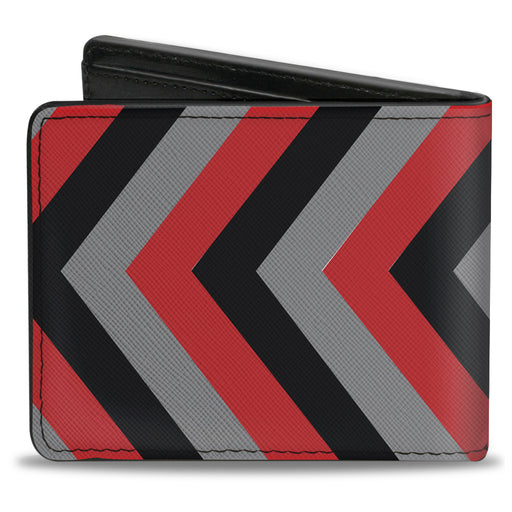 Bi-Fold Wallet - Chevron Red Black Gray Bi-Fold Wallets Buckle-Down   