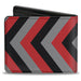 Bi-Fold Wallet - Chevron Red Black Gray Bi-Fold Wallets Buckle-Down   