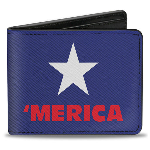 Bi-Fold Wallet - 'MERICA Star Blue Red White Bi-Fold Wallets Buckle-Down   