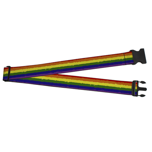 Luggage Strap - 2.0" - Rainbow Stripe Painted Luggage Straps Buckle-Down   