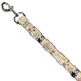 Dog Leash - Snow White and the Seven Dwarfs with Script and Flowers Yellows Dog Leashes Disney   