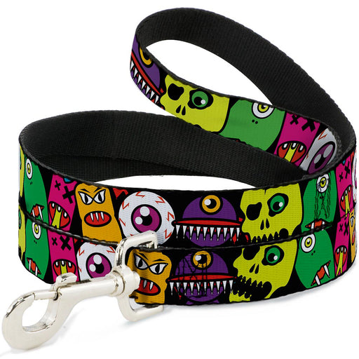 Dog Leash - Monsters CLOSE-UP Black Dog Leashes Buckle-Down   