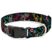 Plastic Clip Collar - Electric Tinkerbell Poses/Stripes Black/Multi Neon Plastic Clip Collars Disney   