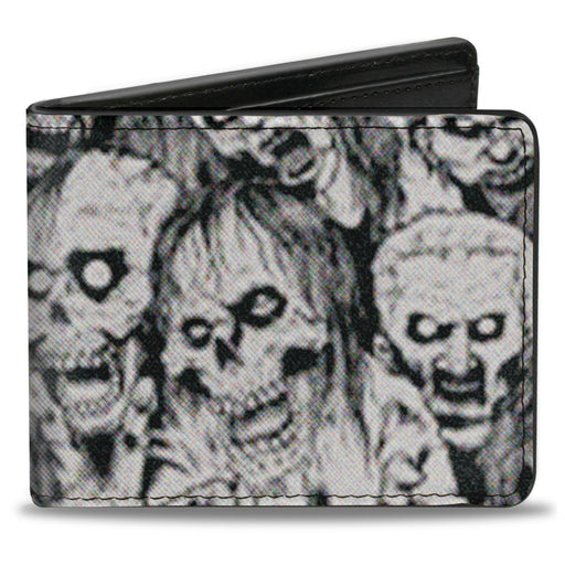 Bi-Fold Wallet - Zombie Skulls Sketch Bi-Fold Wallets Buckle-Down   