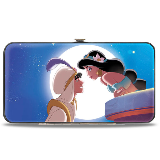 Hinged Wallet - Classic Aladdin & Jasmine Moonlight Kiss Scene Hinged Wallets Disney   
