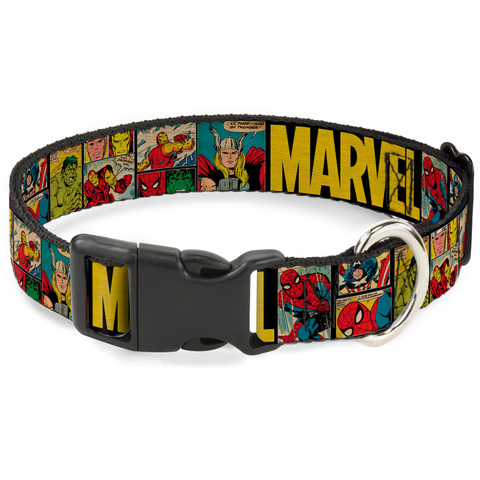 Plastic Clip Collar - MARVEL/Retro Comic Panels Black/Yellow Plastic Clip Collars Marvel Comics   